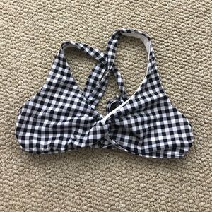 Hollister gingham twist front bikini top